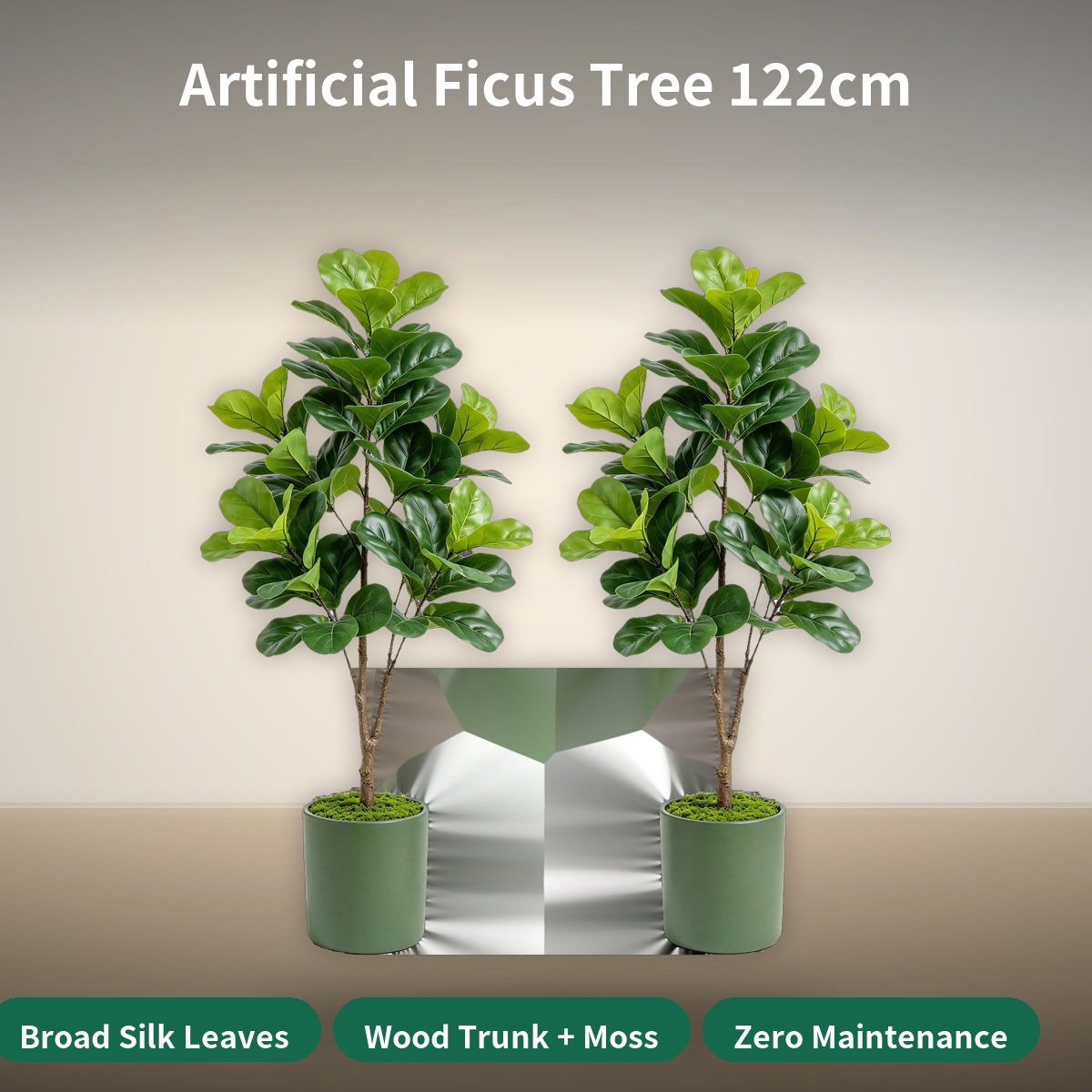 Sztuczne drzewo Ficus, 122 cm, – Fiddle Leaf Fig recenzja i cena
