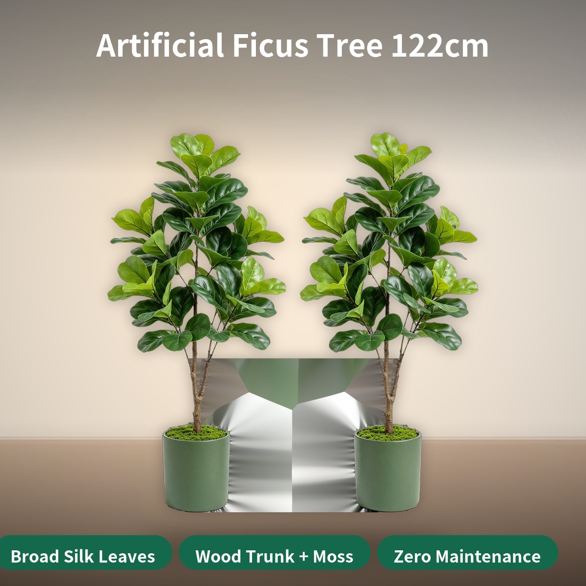 Sztuczne drzewo Ficus, 122 cm, – Fiddle Leaf Fig recenzja i cena