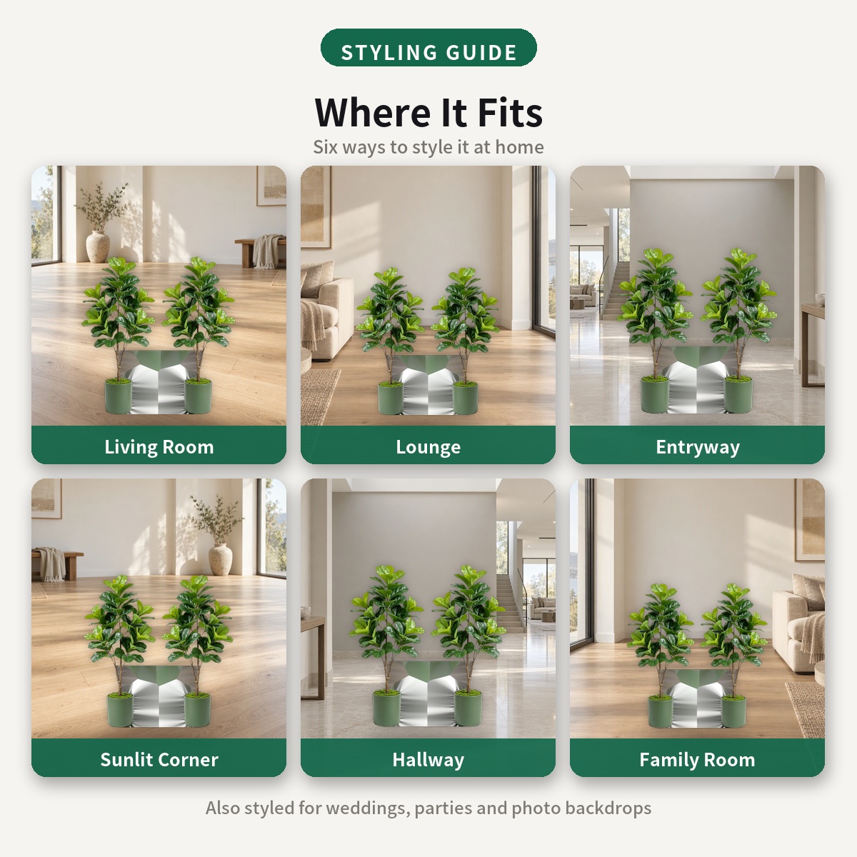 Sztuczne drzewo Ficus, 122 cm, – Fiddle Leaf Fig recenzja i cena