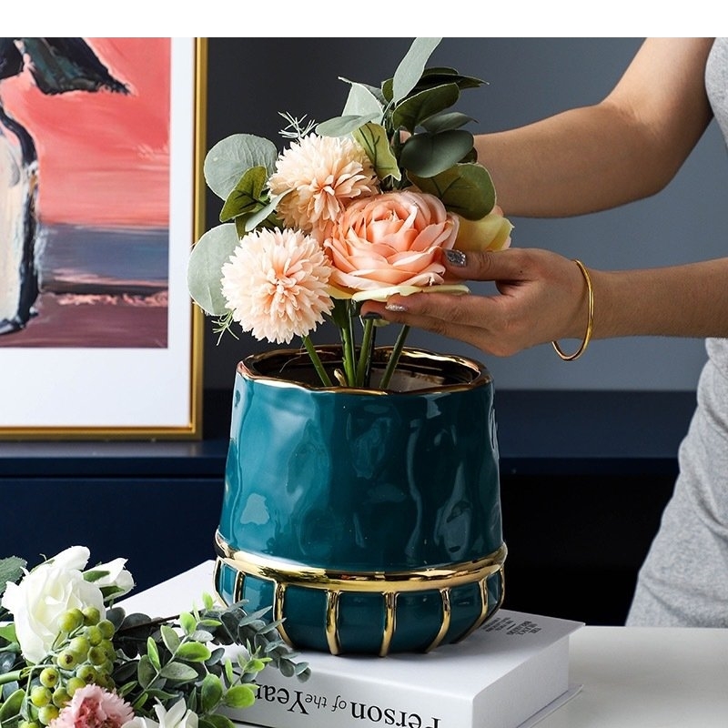 Złocone ceramiczne doniczki w  – Plant Pot recenzja i cena